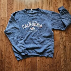 San Diego California Floral Women’s Large Crewneck Pullover Sweatshirt